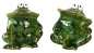 Preview: Frosch-Duo aus Ton: 2er Set (ca. 13 cm H)